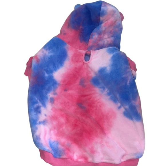 Old Navy Pink and Blue Dog Hoodie - Picture 2 of 9